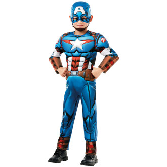 Kostýmy na karneval - Captain America Avengers Assemble Deluxe - Child - licenční kostým