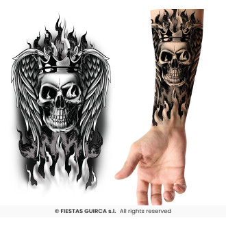 Doplňky - Skull tattoo - tetování